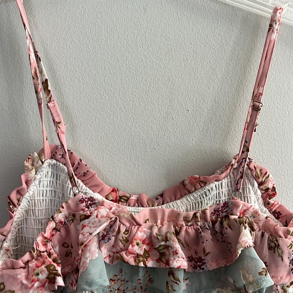 Storia romantic floral tiered ruffle mini dress - Picture 6 of 8